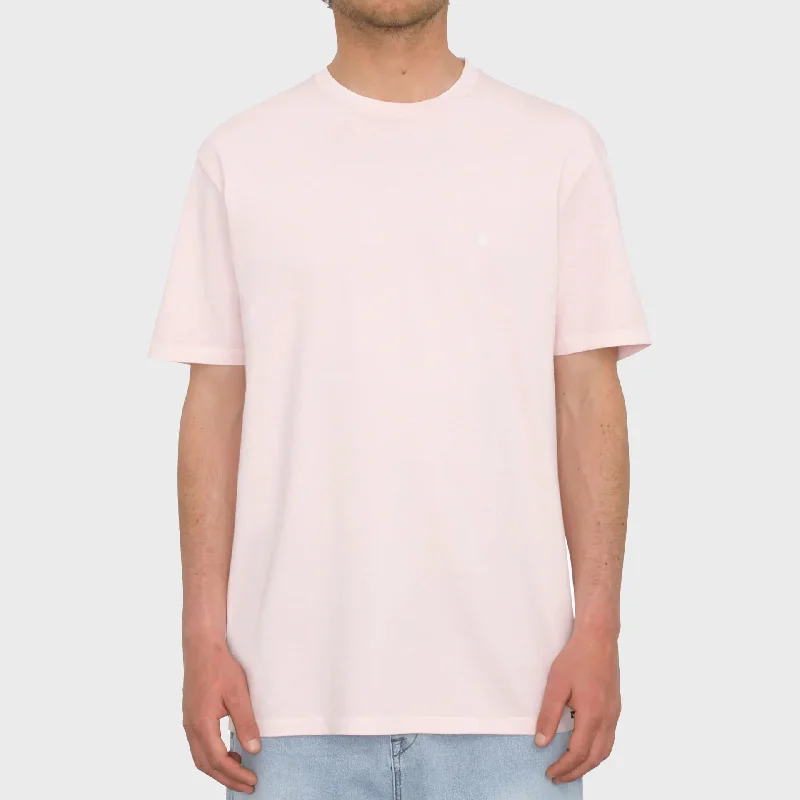 Super Savings Volcom Mens Solid Stone T-Shirt - Lilac Ash