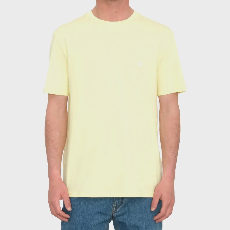 The Best Deal Volcom Mens Stone Blanks T-Shirt - Aurora Yellow