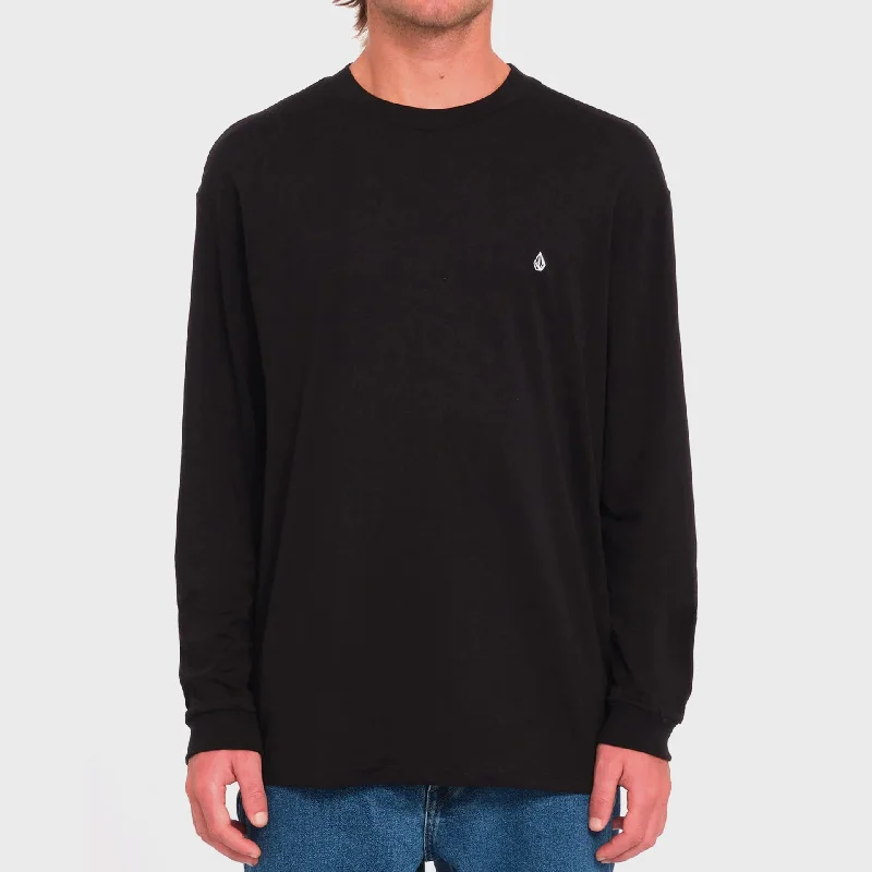 Instant Discount Volcom Mens Stone Blanks Long Sleeve T-Shirt - Black
