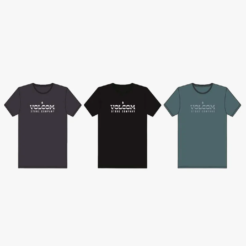 Low Prices Volcom Mens Stone Company Short Sleeve Tee Black