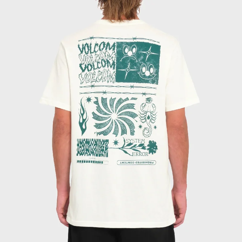 Epic Deals Volcom Mens System Error T-Shirt - Off White