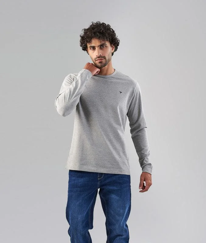 Weekend Discounts to Relish LONG SLEEVE SLIM T-SHIRT  - LIGHT CHINEE