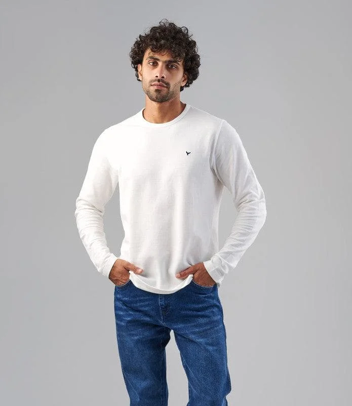 Weekend Specials to Savor LONG SLEEVE SLIM T-SHIRT  - OFF WHITE