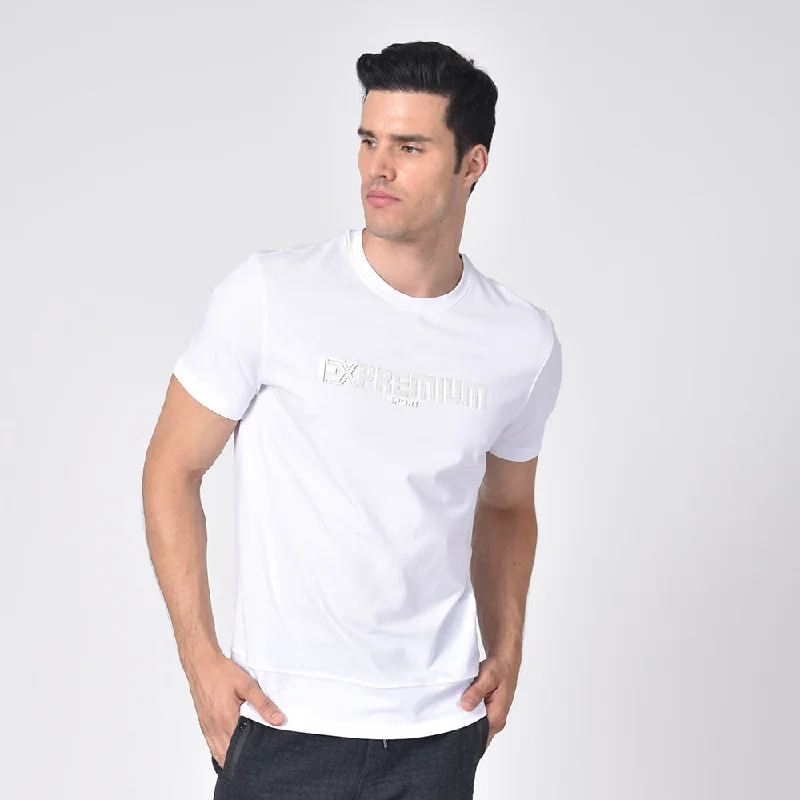 Weekend Discounts to Snag White Crew Neck with Logo