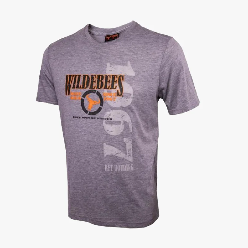 Weekend Discounts to Delight Wildebees Mens 1967 Short Sleeve Tee Grey Mel