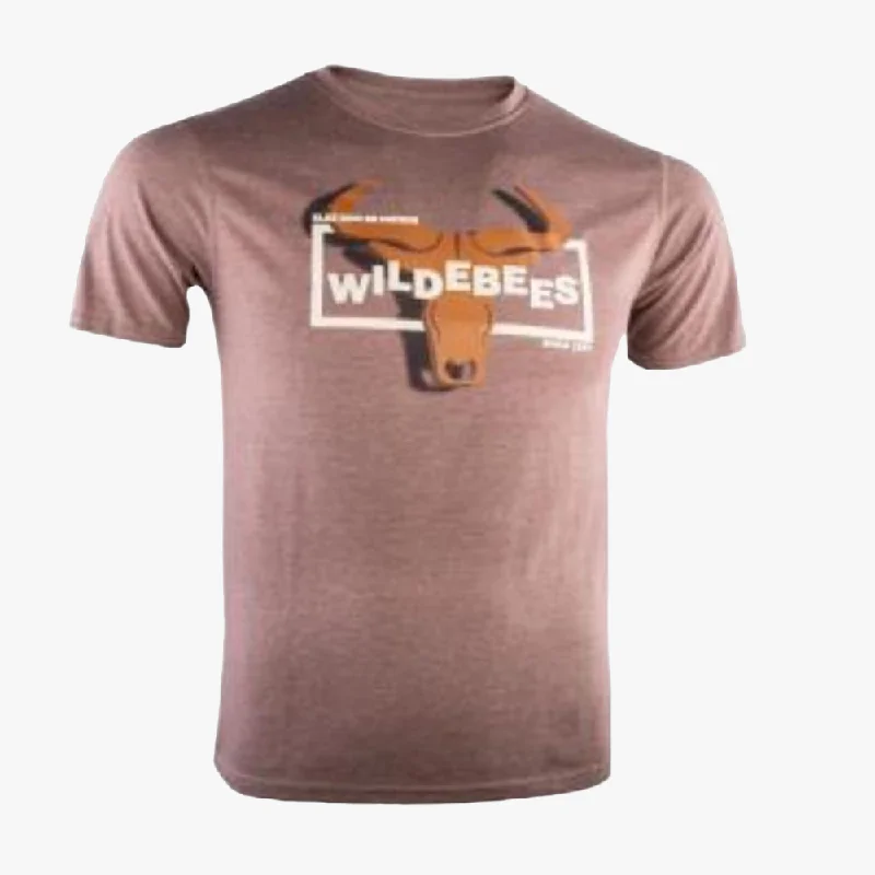 Savings Alert Wildebees Mens 3D Scrabble Short Sleeve Tee Taupe Mel