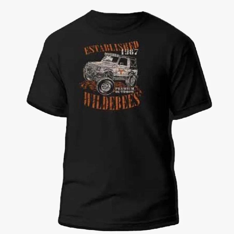 Final Markdown Wildebees Mens 4X4 Adventure Tp Short Sleeve Tee Black