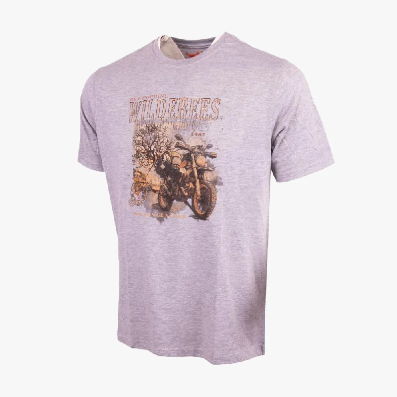Super Sale Wildebees Mens Africa Adventure Short Sleeve Tee Grey Mel