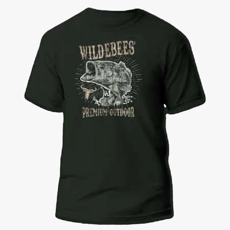 Crazy Deals Wildebees Mens Bass Tp Short Sleeve Tee Fatigue