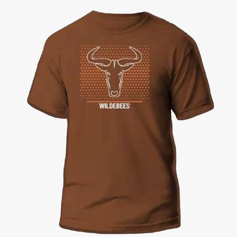 Huge Discounts Wildebees Mens Dot Logo Tp Short Sleeve Tee Burnt Rust