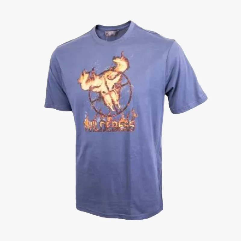 Amazing Deals Wildebees Mens Flame Target Short Sleeve Tee Indigo