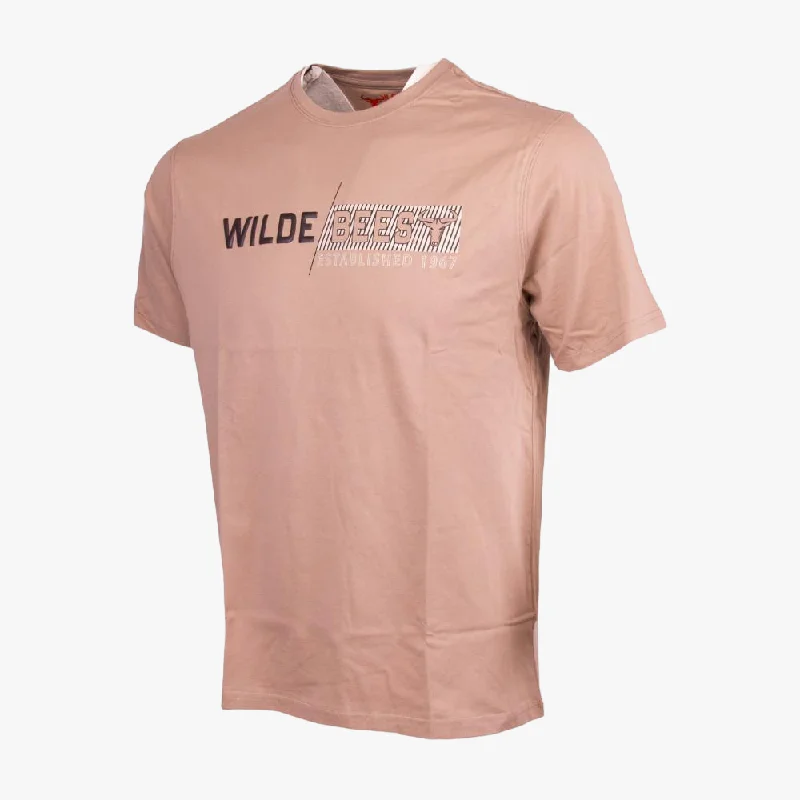 Exclusive Offer Wildebees Mens Hd Split Block Z1 Short Sleeve Tee Desert Sand