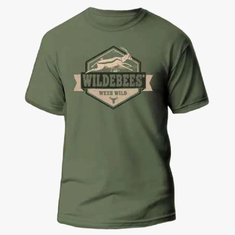 Huge Discounts Wildebees Mens Impala Short Sleeve Tee Laurel Green