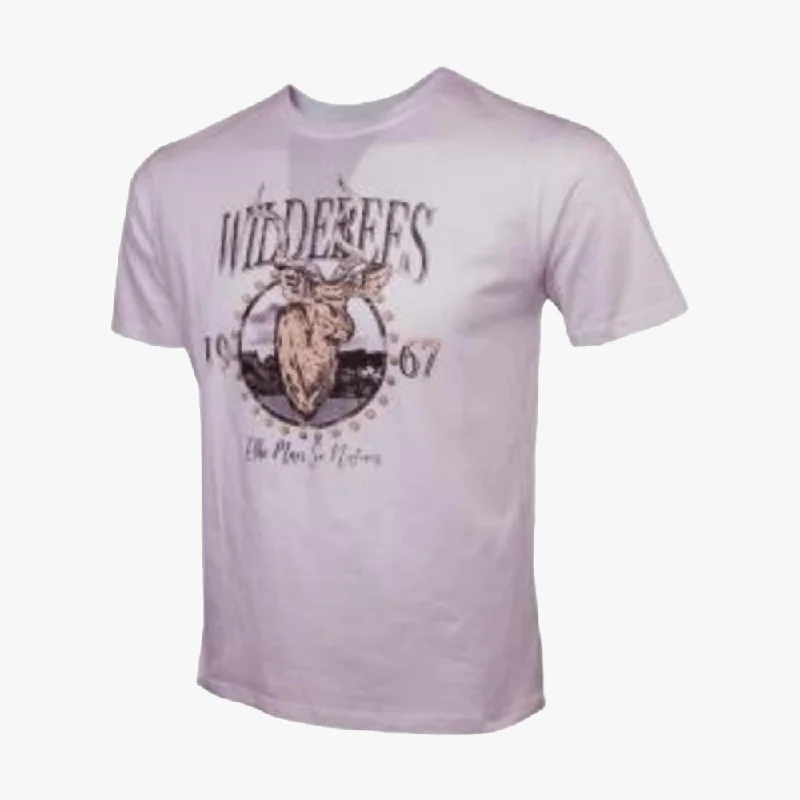 Weekend Savings Sensation Wildebees Mens Kudu Bullet Short Sleeve Tee White