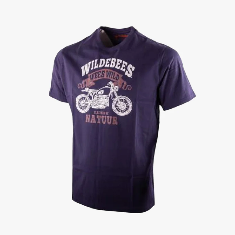 Instant Discount Wildebees Mens Retro Bike Short Sleeve Tee Navy