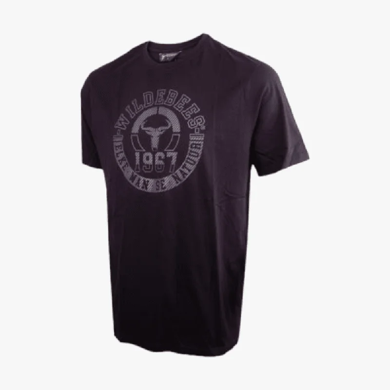 Reduced Rates Wildebees Mens Scope Stripe Short Sleeve Tee Black
