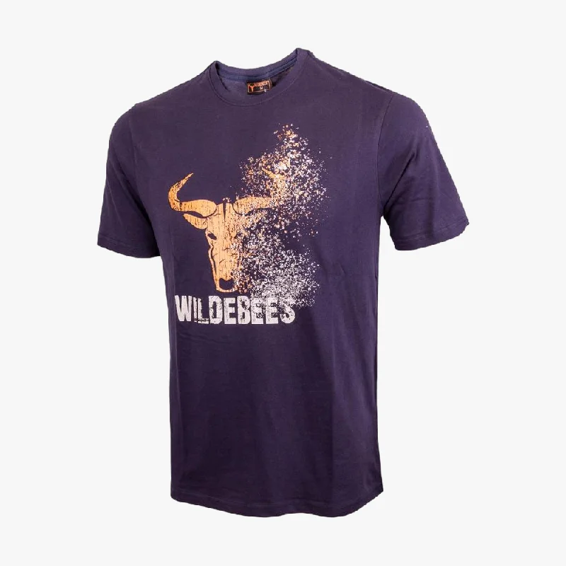 Weekend Deals to Make You Smile Wildebees Mens Splatter Short Sleeve Tee New Navy