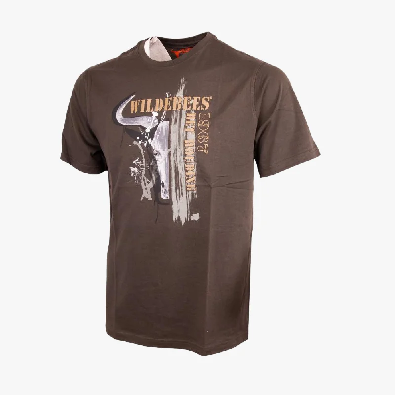 Today’s Special Wildebees Mens Splatter Skull Short Sleeve Tee Fatigue