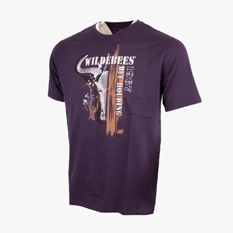 Flash Sale Wildebees Mens Splatter Skull Short Sleeve Tee New Navy