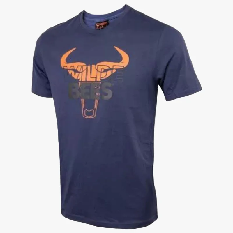 Weekend Deals That Dazzle Wildebees Mens Split Logo Short Sleeve Tee Indigo