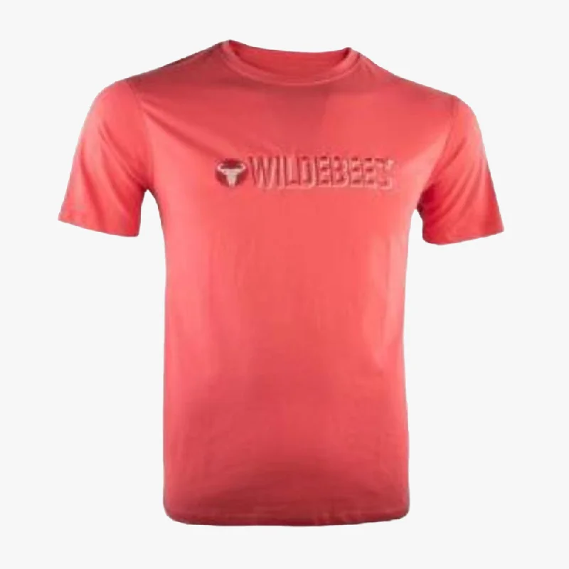 Weekend Savings Fiesta Wildebees Mens Stencil Embroid Short Sleeve Tee Flame
