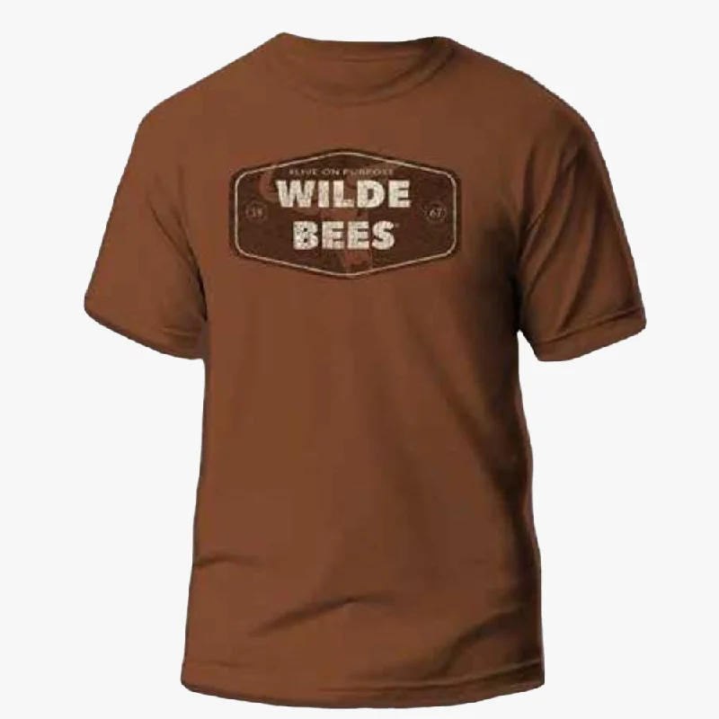 Loyalty Reward Wildebees Mens Twill Badge Tp Short Sleeve Tee Burnt Rust