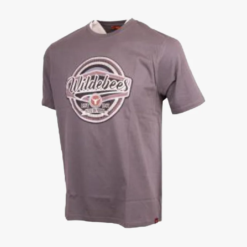 Weekend Special Wildebees Mens Vintage Heritage Short Sleeve Tee Pewter