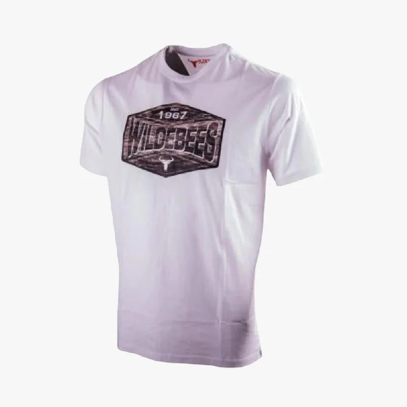 Holiday Sale Wildebees Mens Woodlock Short Sleeve Tee White
