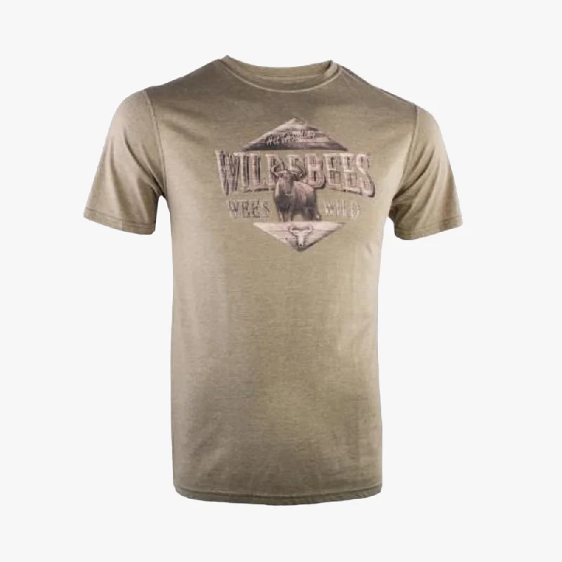 Weekend Shopping Made Better Wildebees Mens Woodlook Short Sleeve Tee Oasis