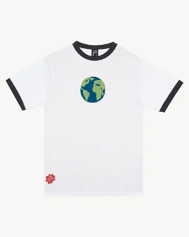 Extra Savings World Graphic Ringer T-Shirt