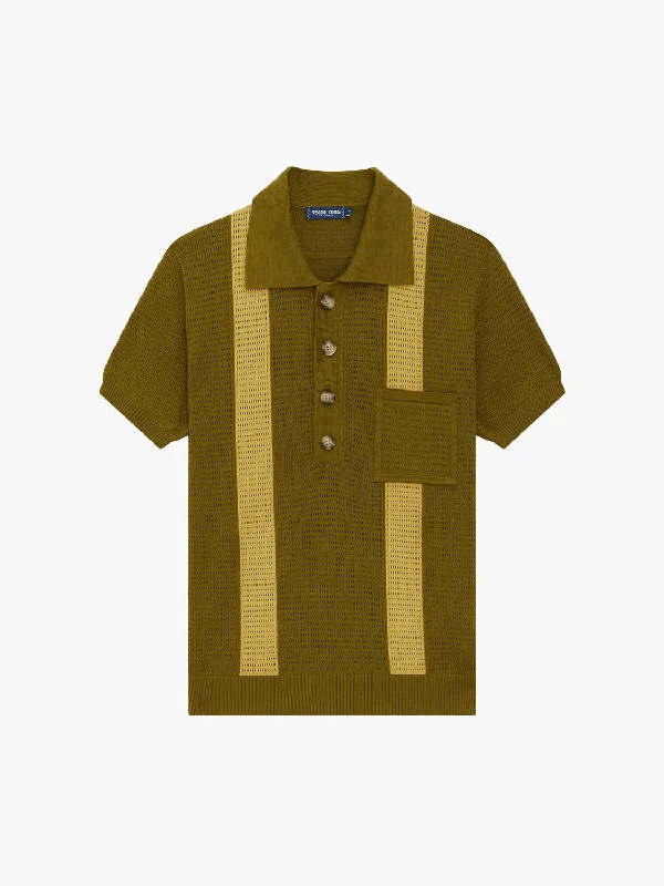 Weekend Specials to Cherish CLEMENTE STRIPE CROCHET POLO
