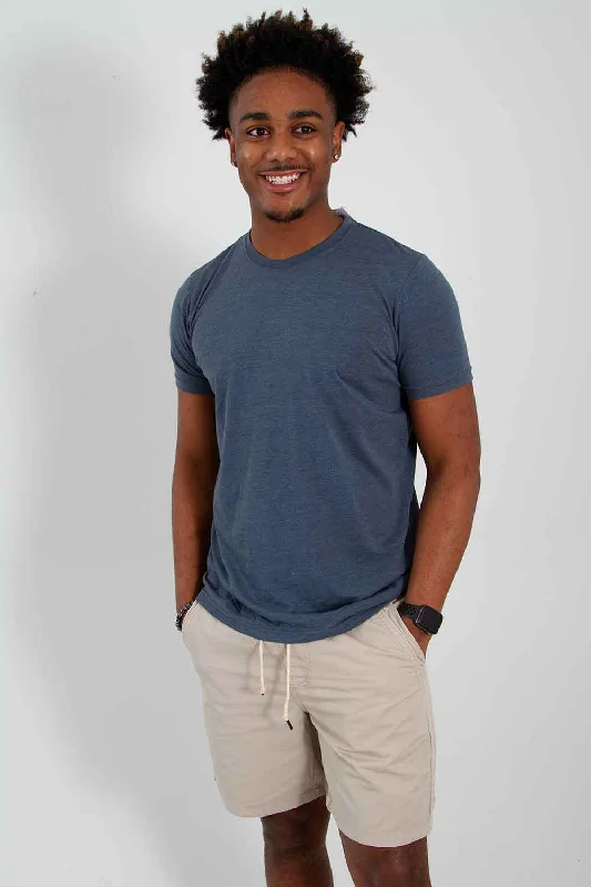 Weekend Special Basic Crewneck T-Shirt for Men in Indigo Blue | 3750-INDIGO